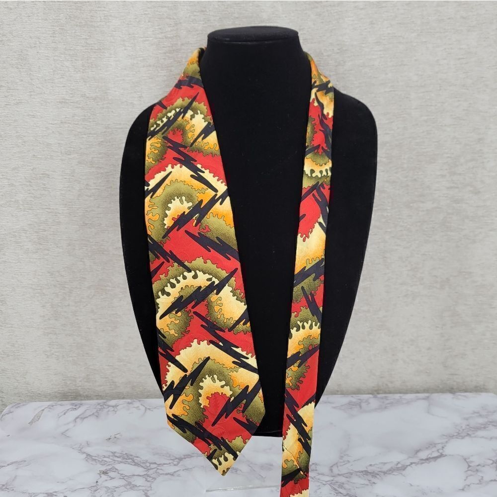 Greatful Dead Back Drop First Set Vintage 90's Silk Necktie Men's Tie